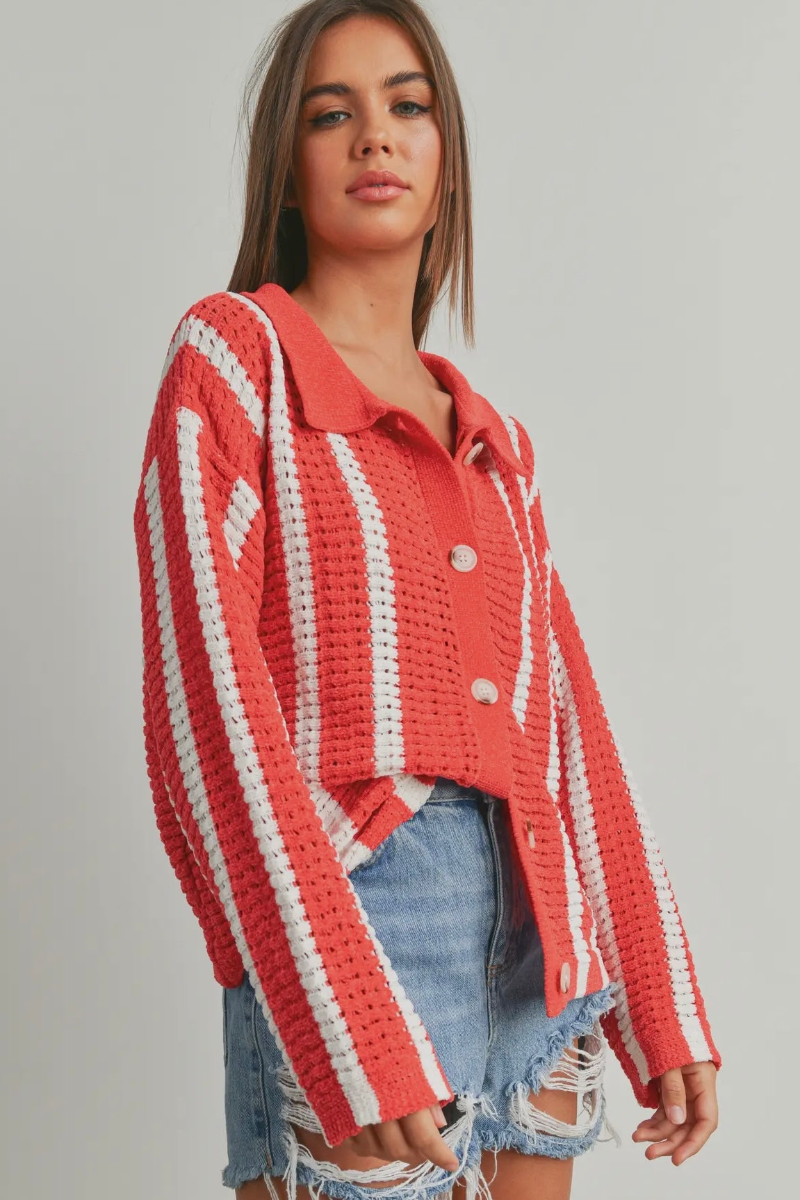 Chenille Sweater Cardigan