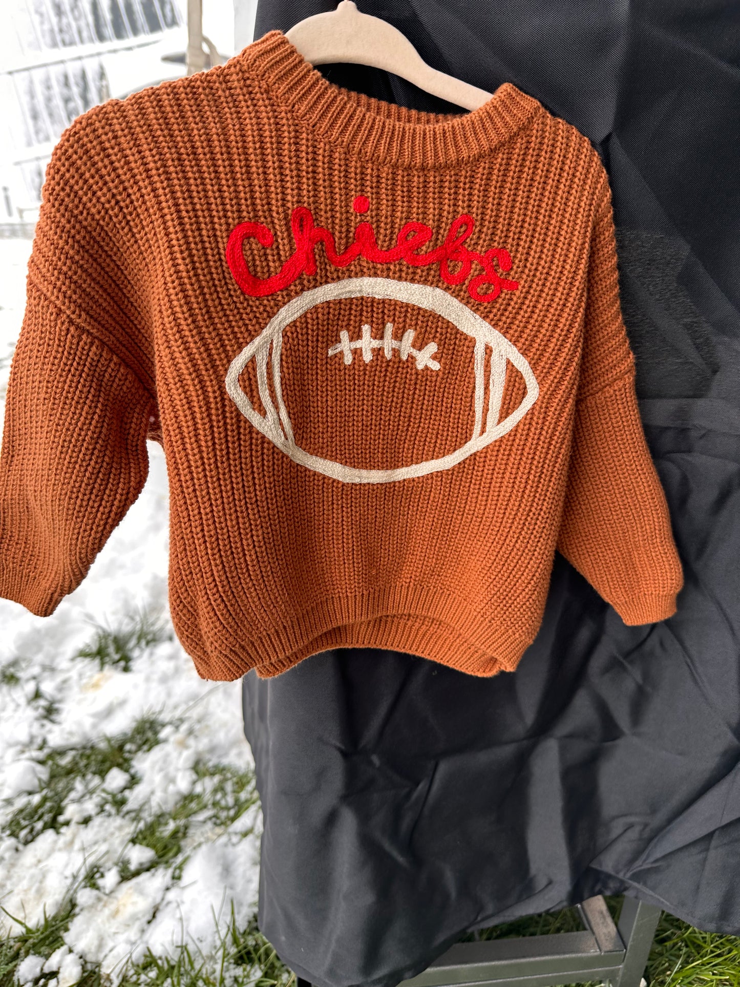 Chiefs football stitched sweater