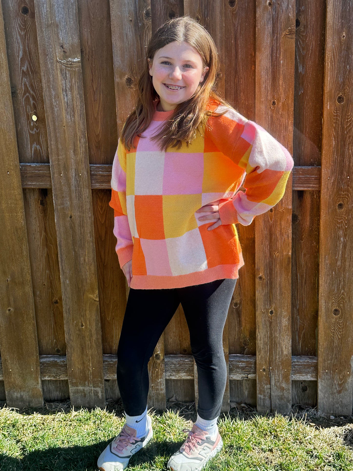 Spring Color Block Sweater