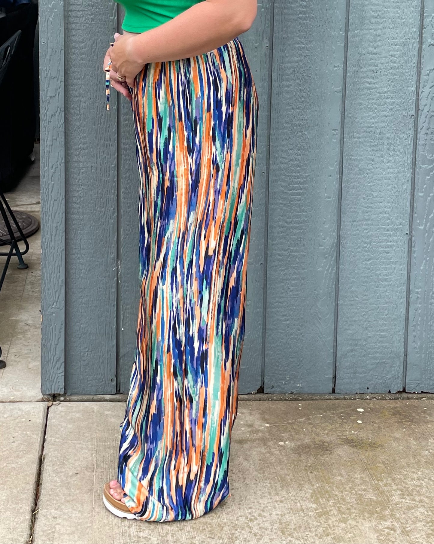 Navy Abstract Pants