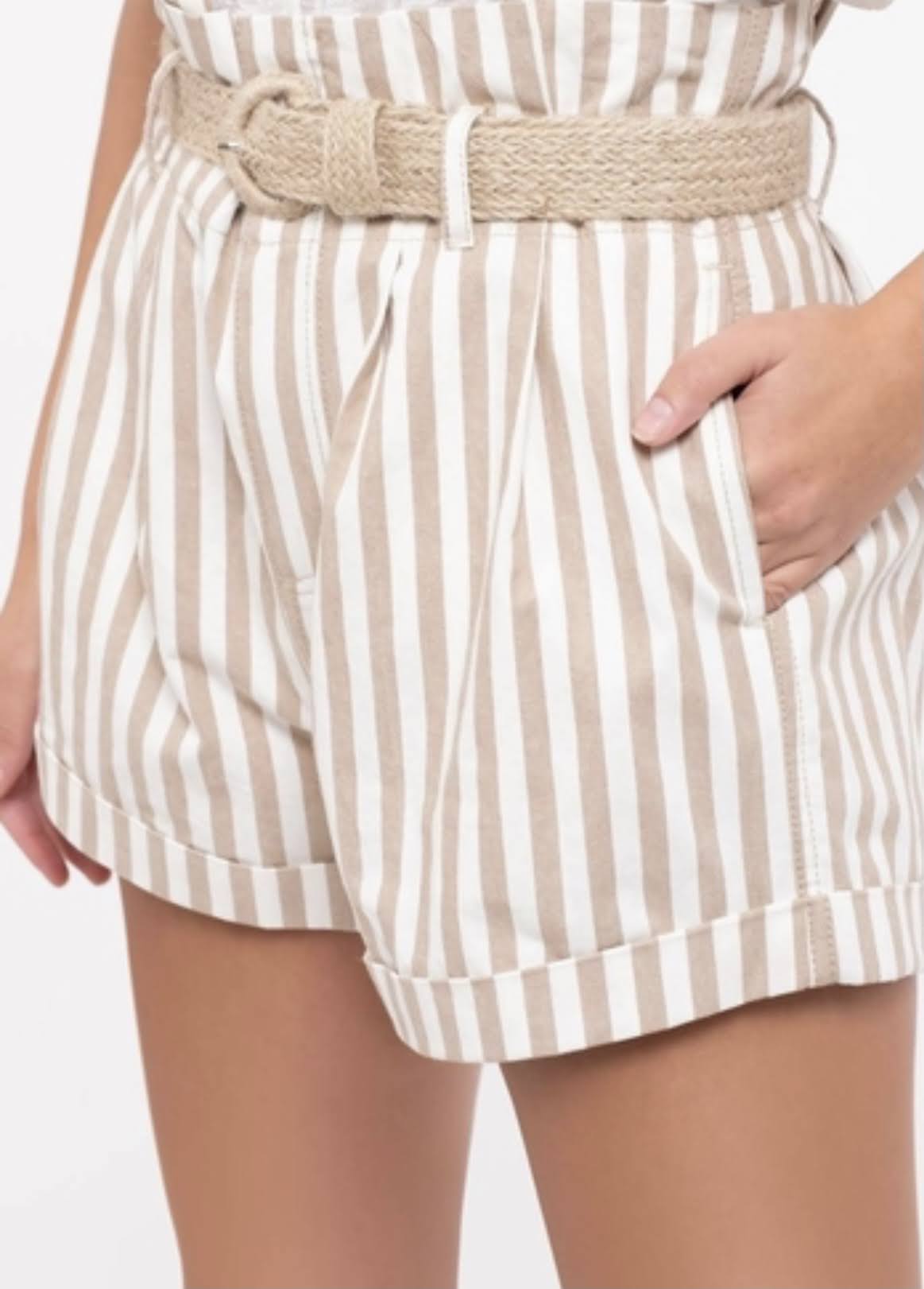 Sanders Cotton Shorts with Belt