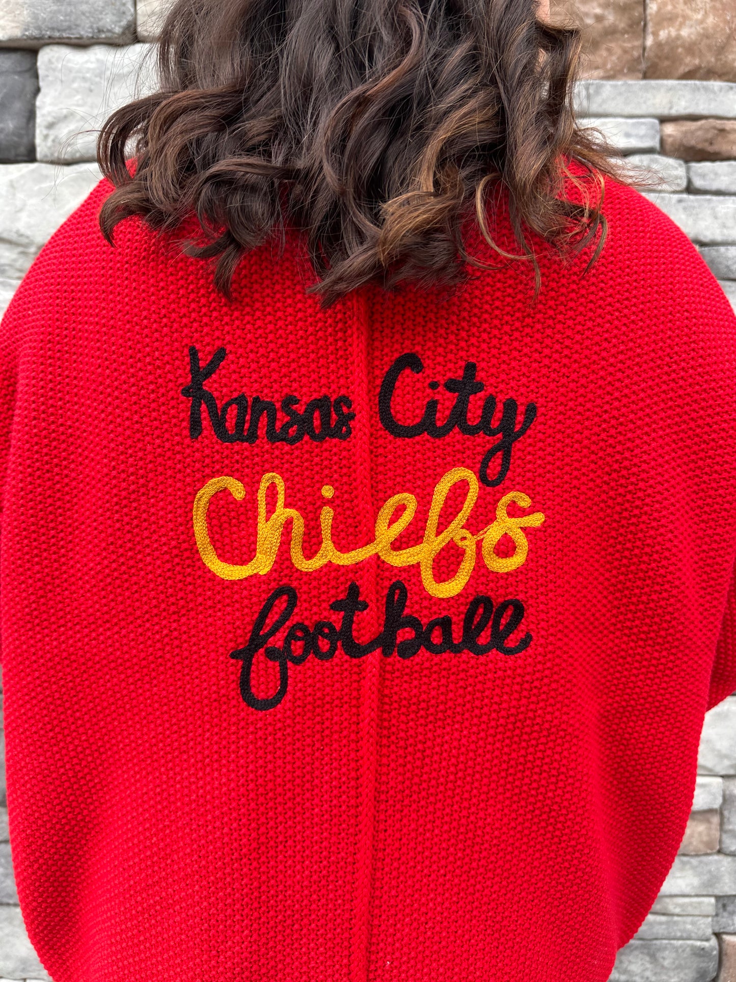 Oversized Chiefs Footbal Cardigan