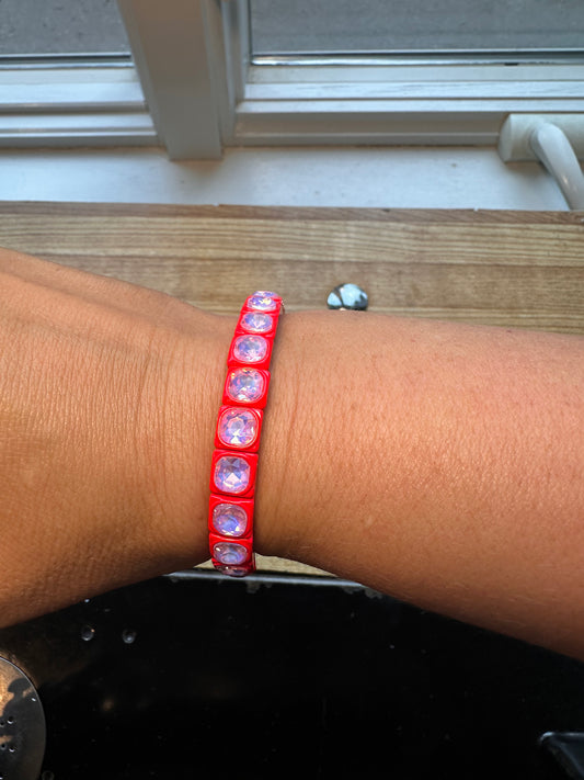 Bright Red Small Bead bracelet