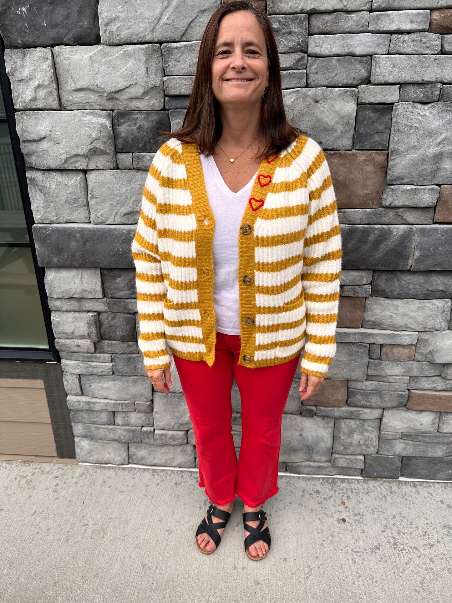 Striped Arrowhead Cardigan