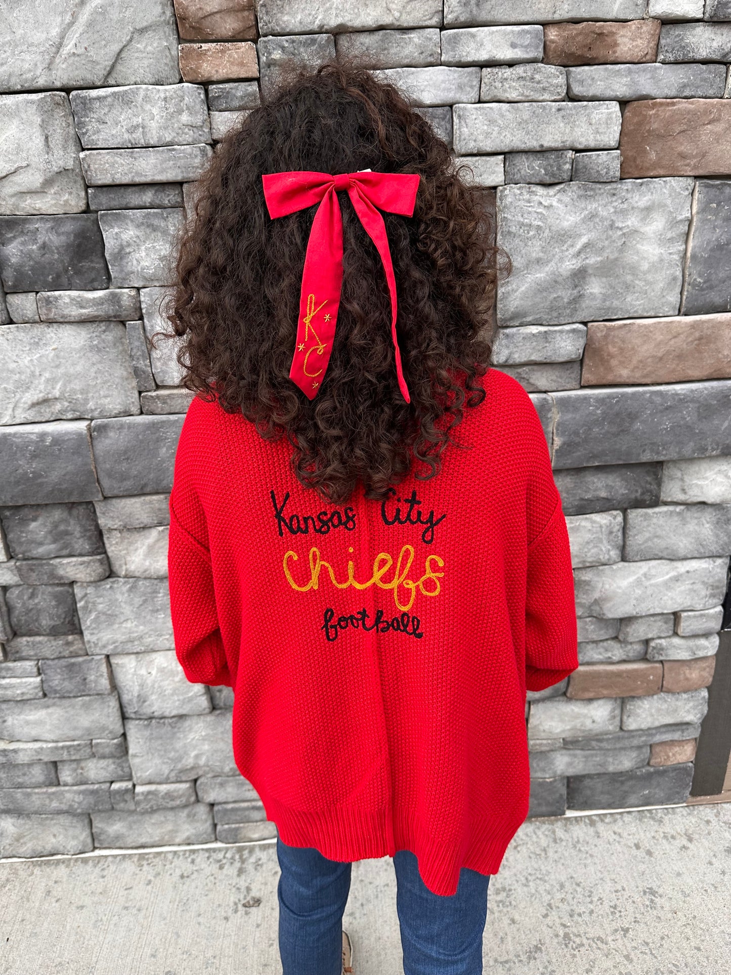 Oversized Chiefs Footbal Cardigan