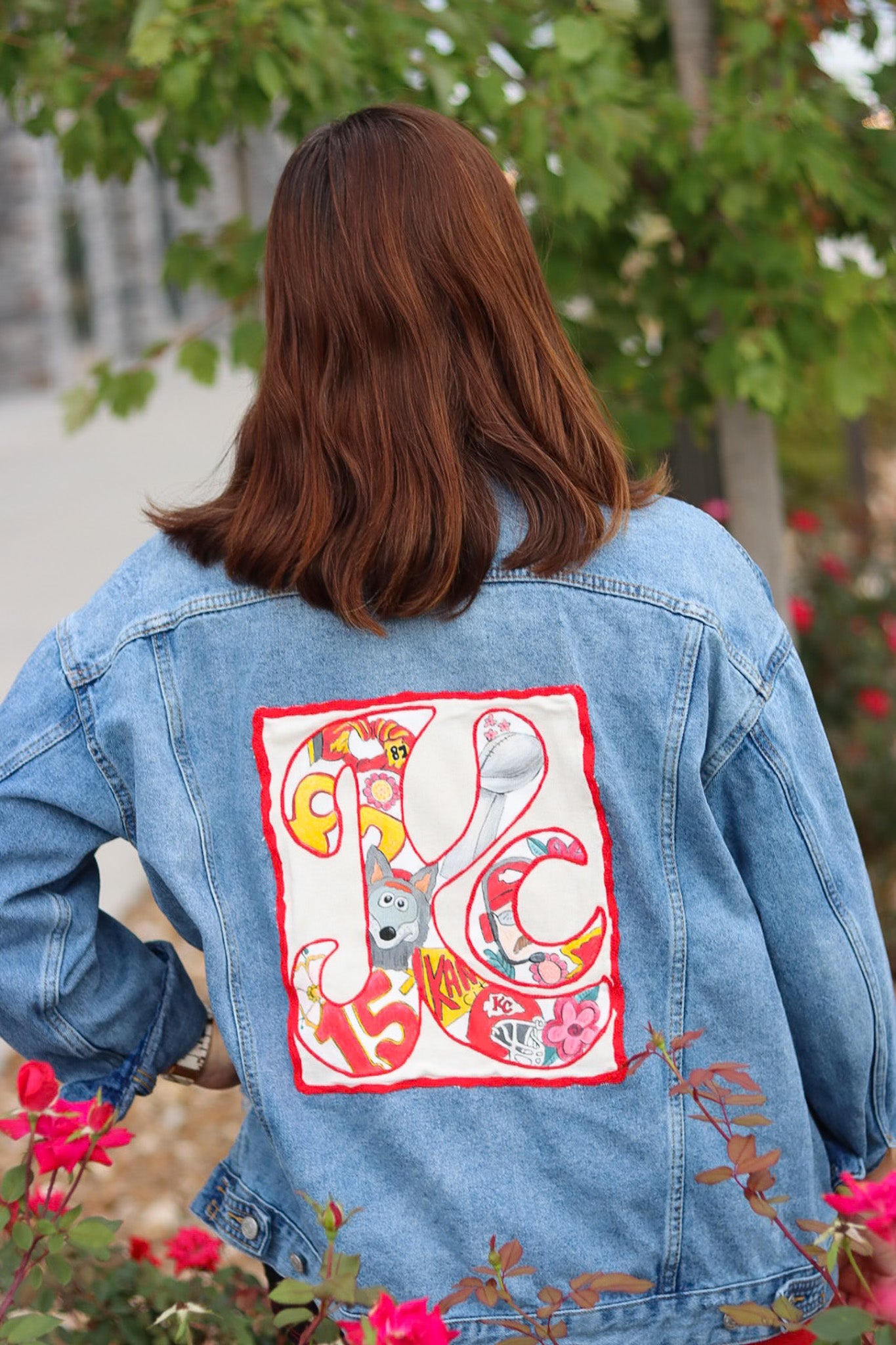 Hand Painted KC Jean Jacket