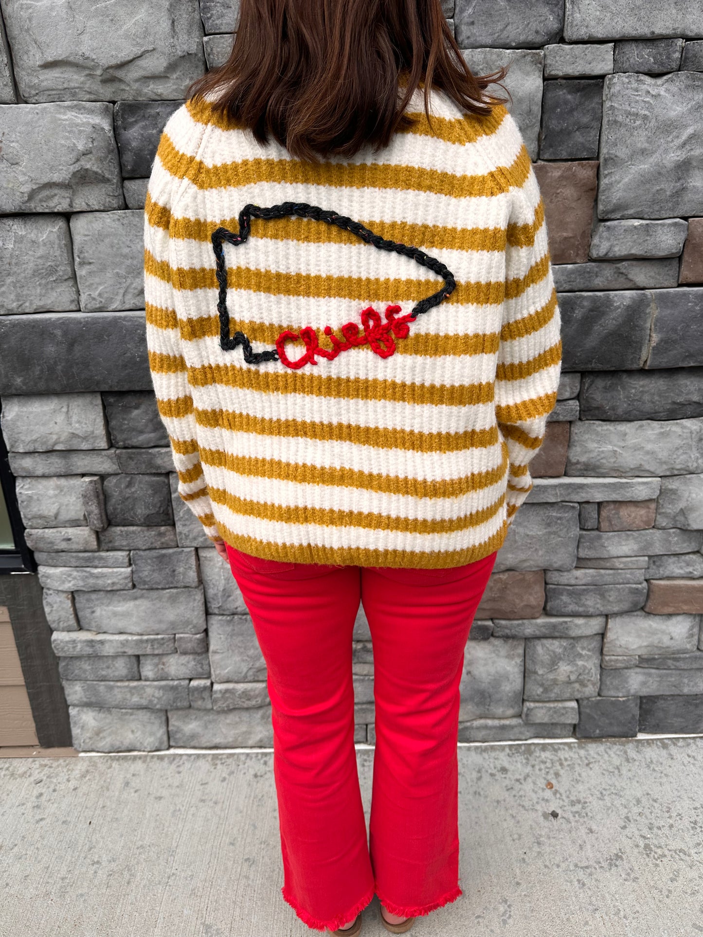 Striped Arrowhead Cardigan