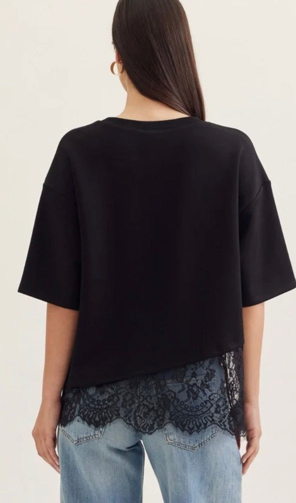 Asymmetrical Lace Top