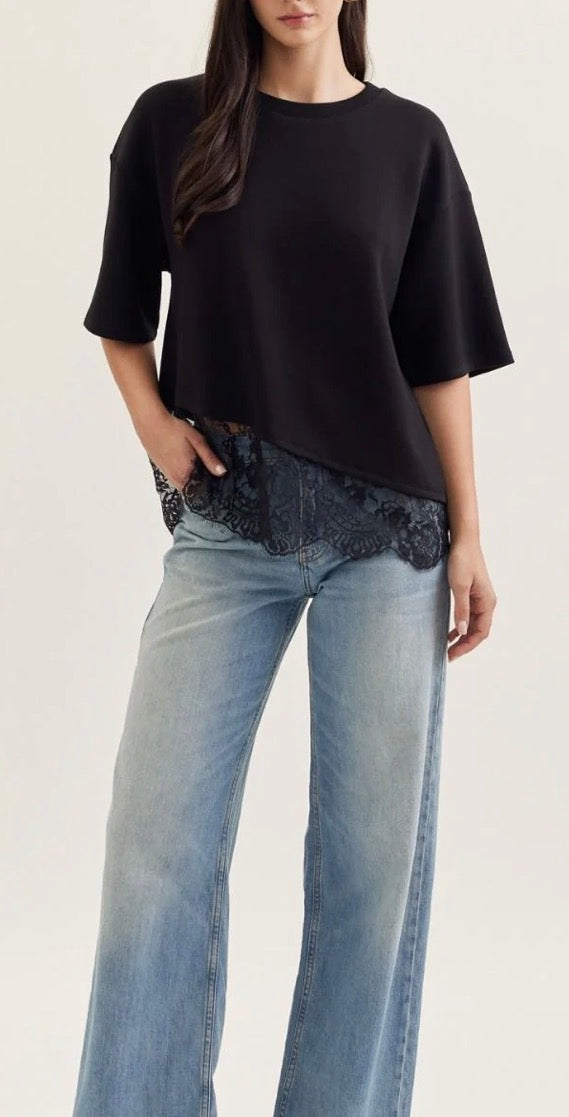 Asymmetrical Lace Top