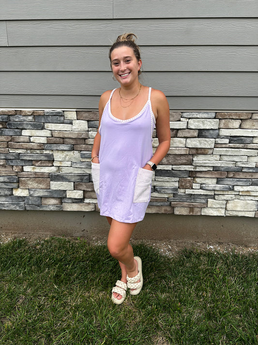 Lavender Romper Dress