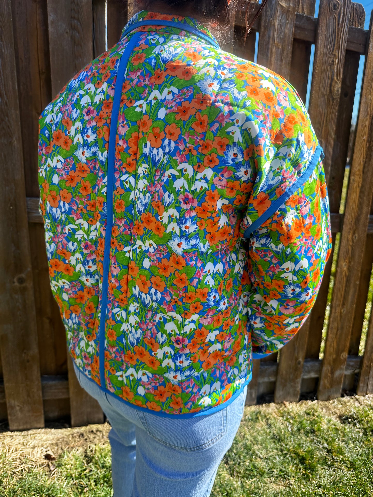 Retro Floral Print Jacket