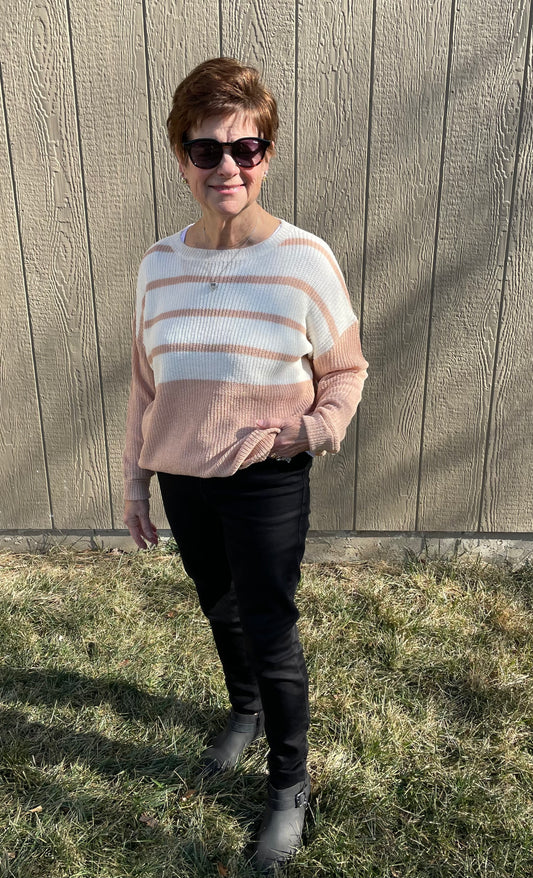 Blush Stripe Sweater
